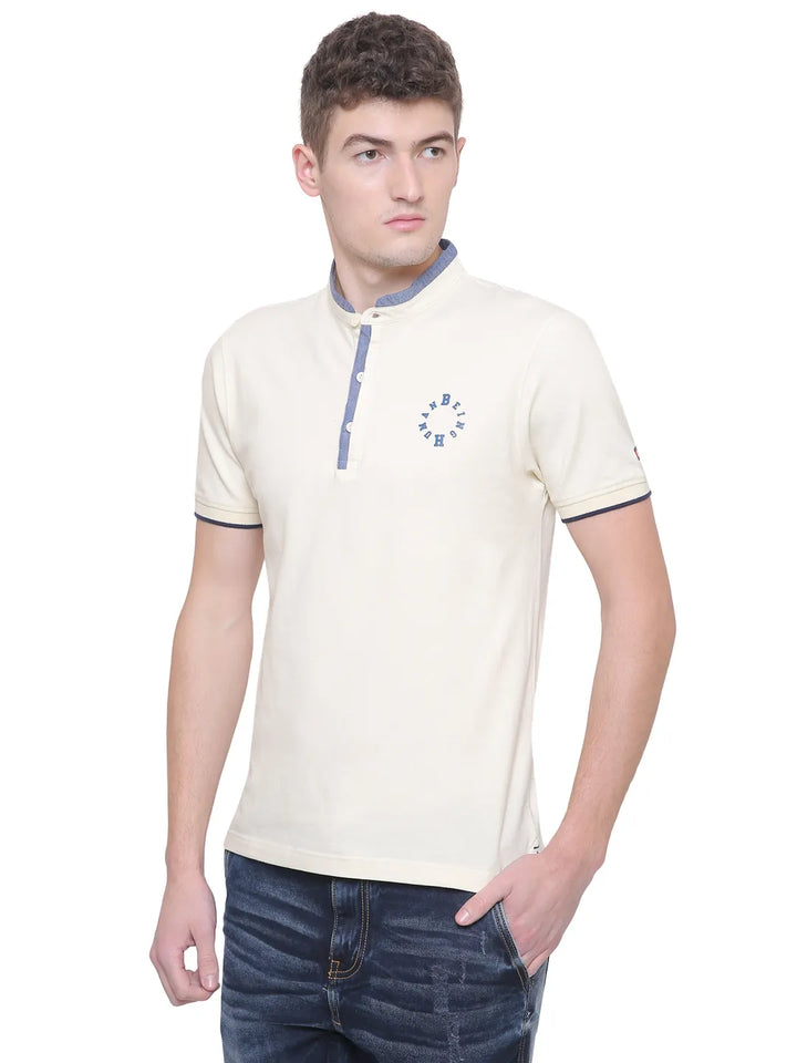 Grey Regular Fit Men's Polo T-Shirt
