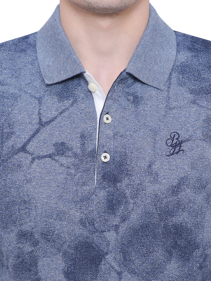 Blue Regular Fit Men's Polo T-Shirt