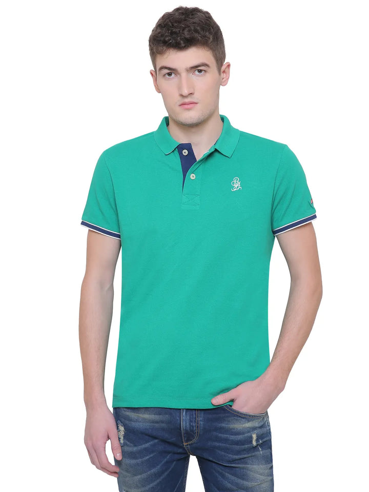 Green Regular Fit Men's Polo T-Shirt
