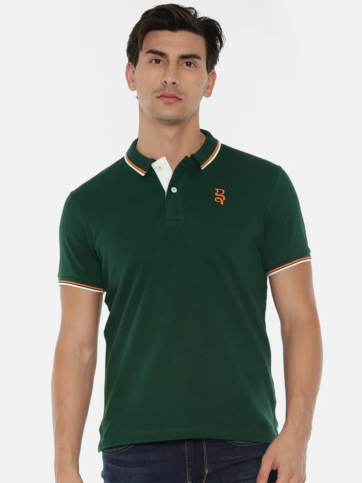 Green Regular Fit Men's Polo T-Shirt