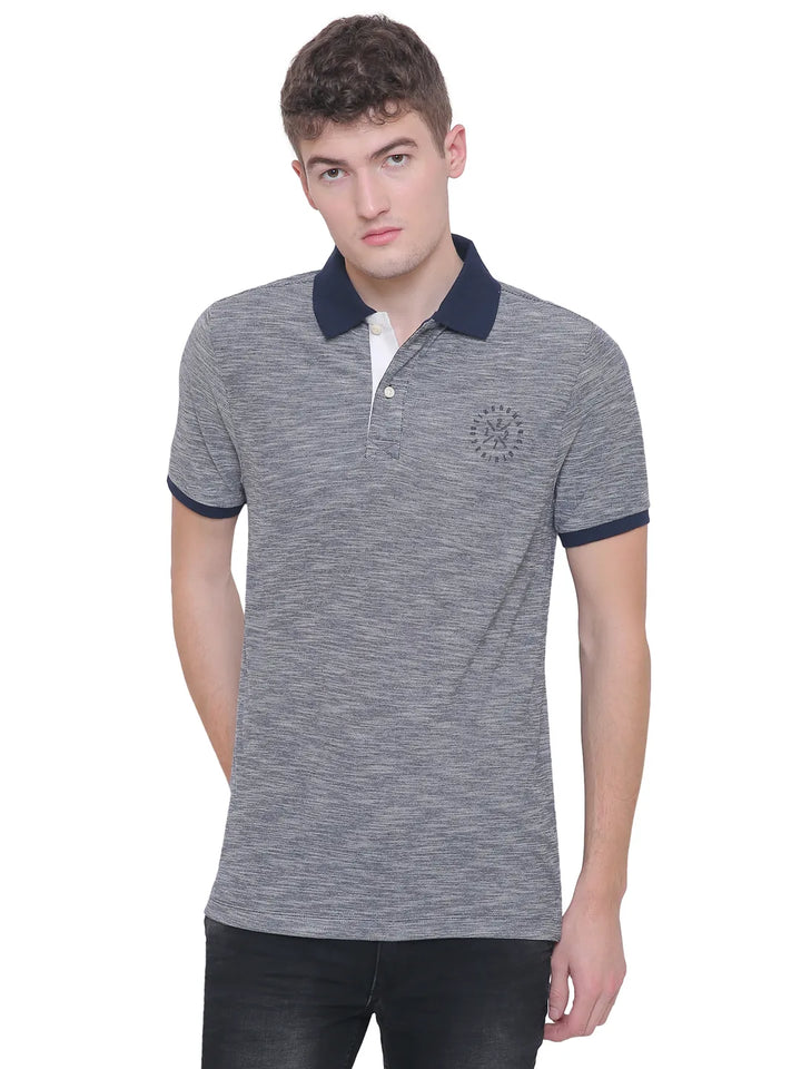 Blue Regular Fit Men's Polo T-Shirt