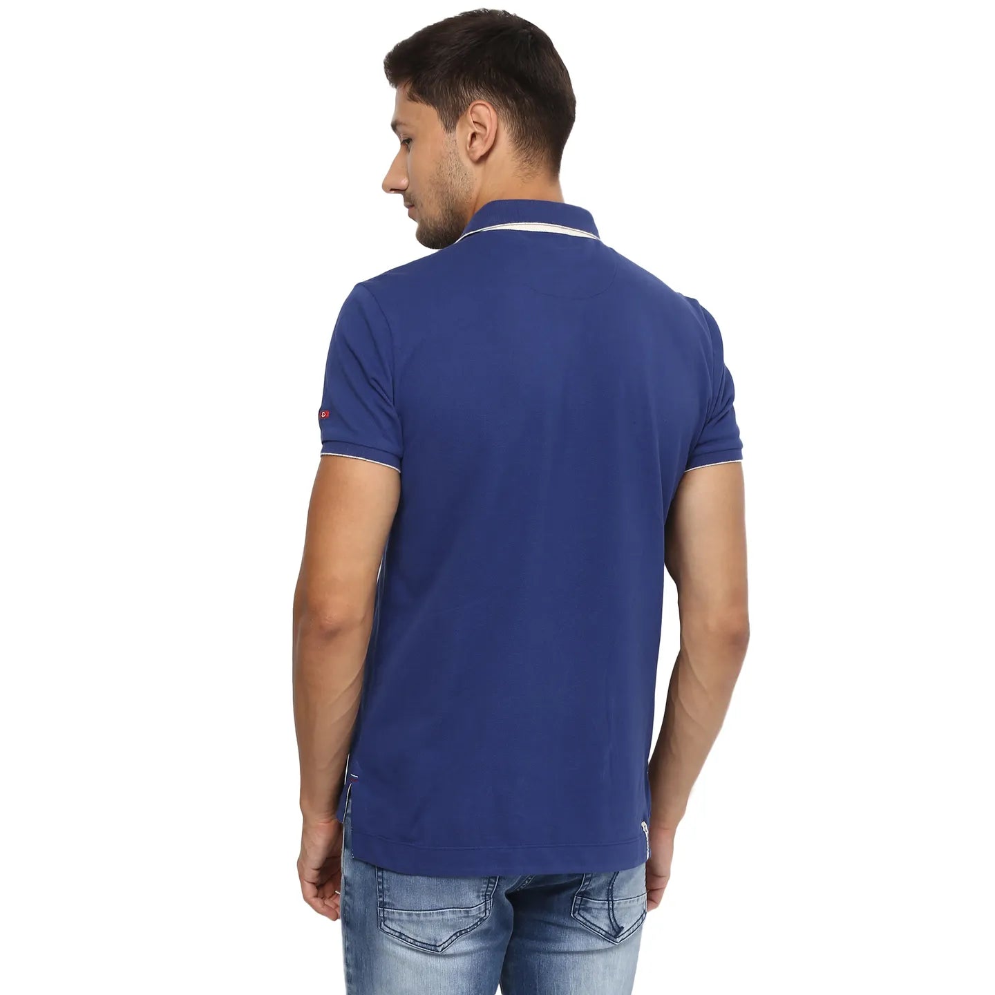 Being Human Clothing Men Regular Fit Polo Neck T-Shirts-Dk.Royal