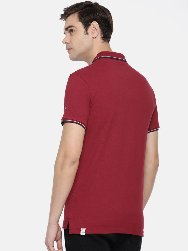 Red Regular Fit Men's Polo T-Shirt
