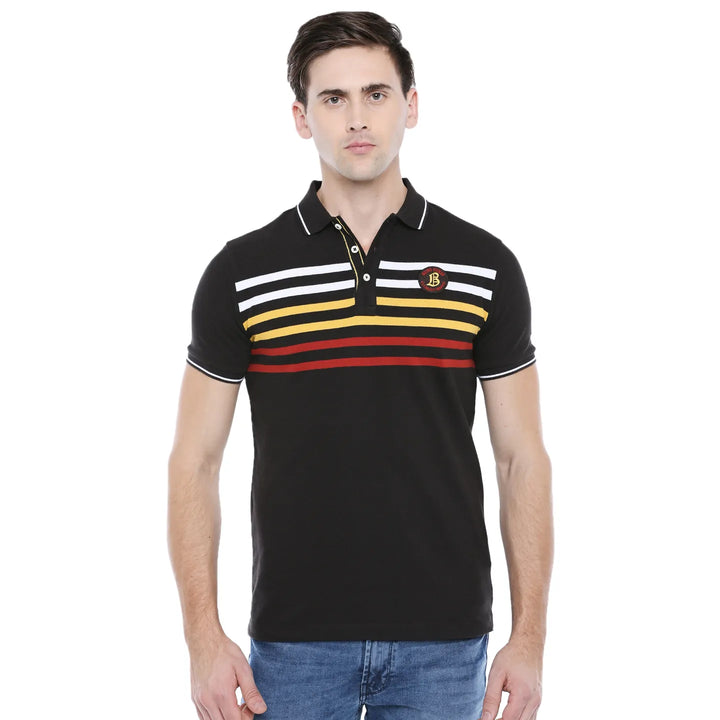 Brown Regular Fit Men's Polo T-Shirt