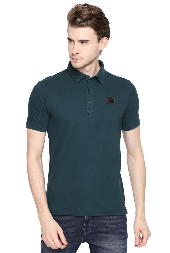 Brown Regular Fit Men's Polo T-Shirt