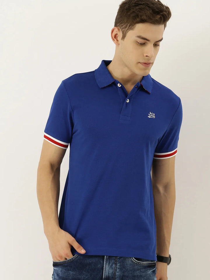 Royal Blue Regular Fit Men's Polo T-Shirt