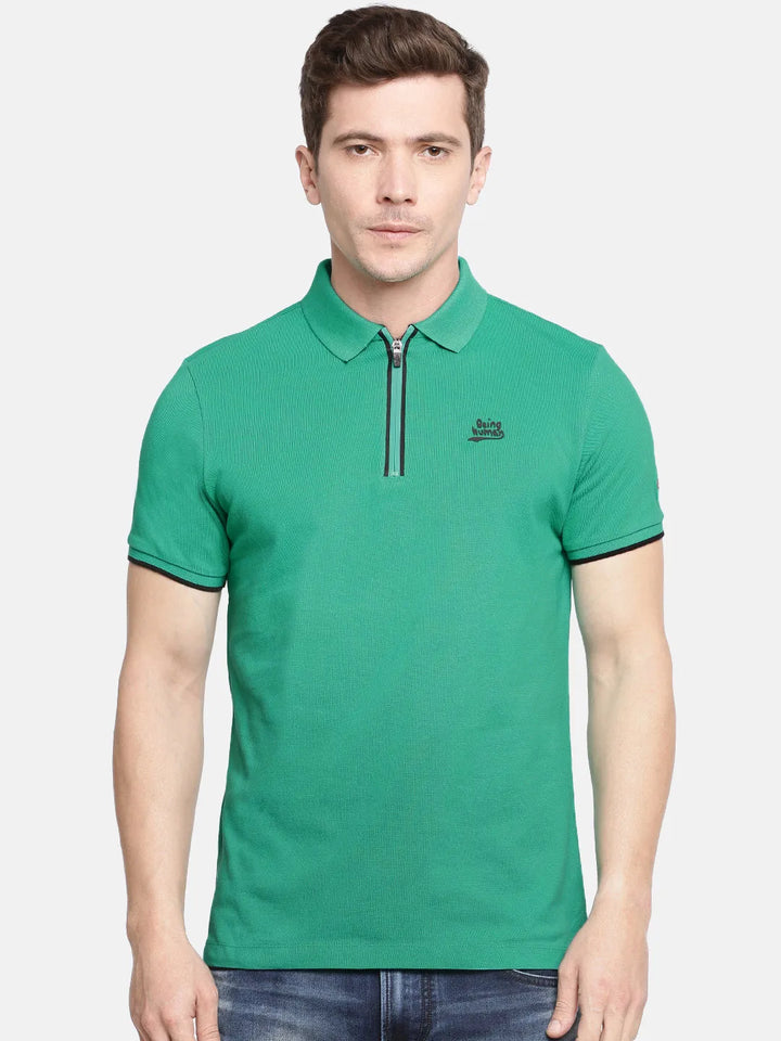 Green Regular Fit Men's Polo T-Shirt