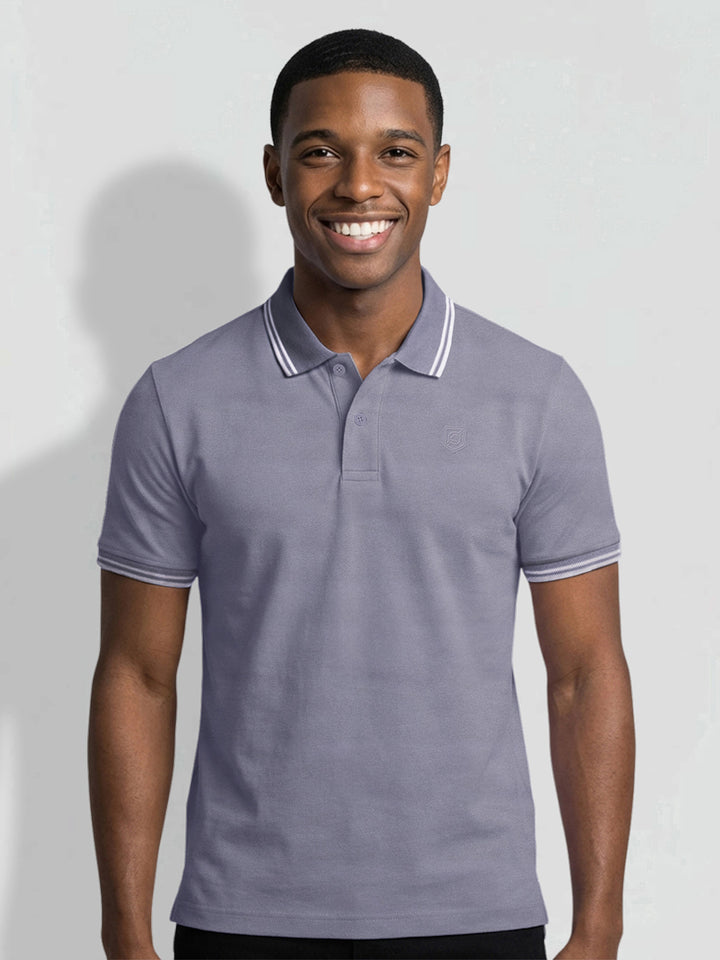 Purple Regular Fit Polo Neck Tshirt by Being Human Clothing
