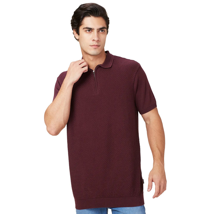 Wine Regular Fit Men's Polo T-Shirt