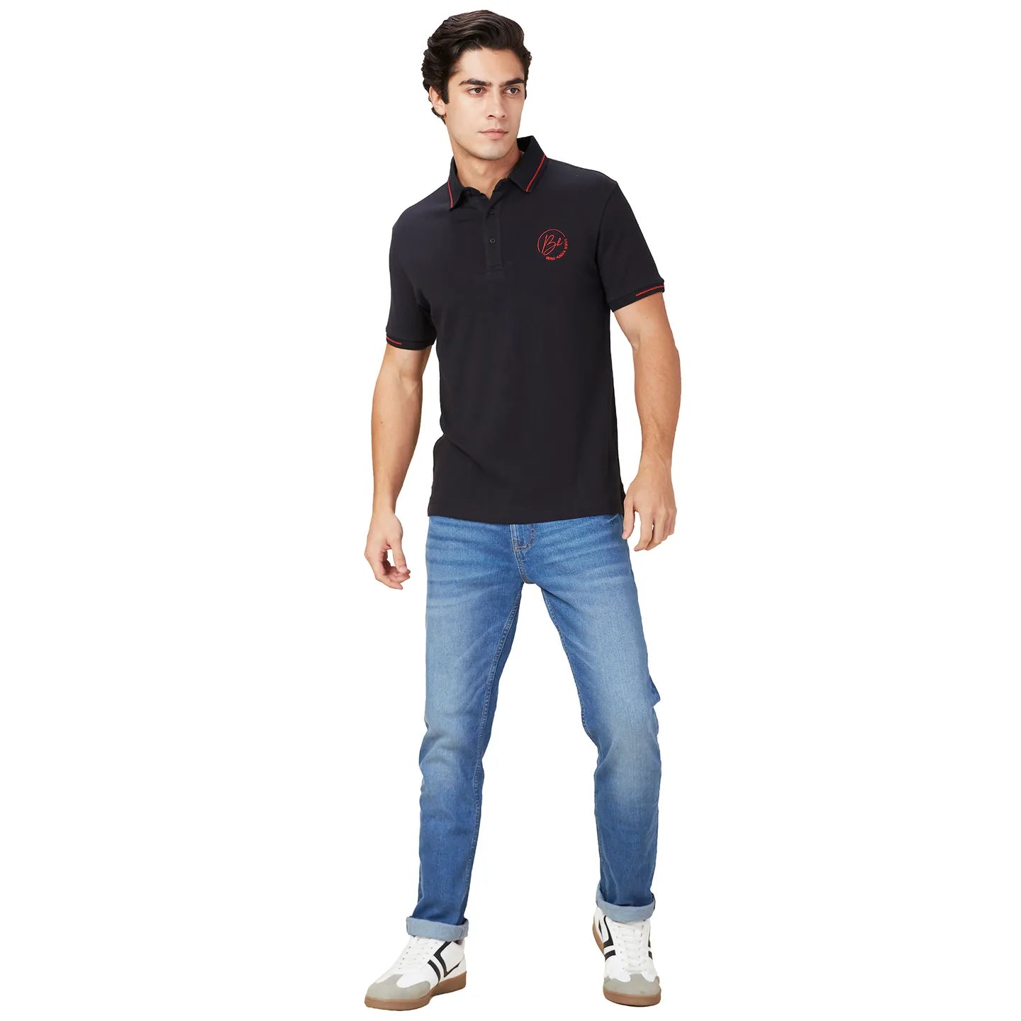 Being Human Clothing-Mens-Top-Polo Neck Black