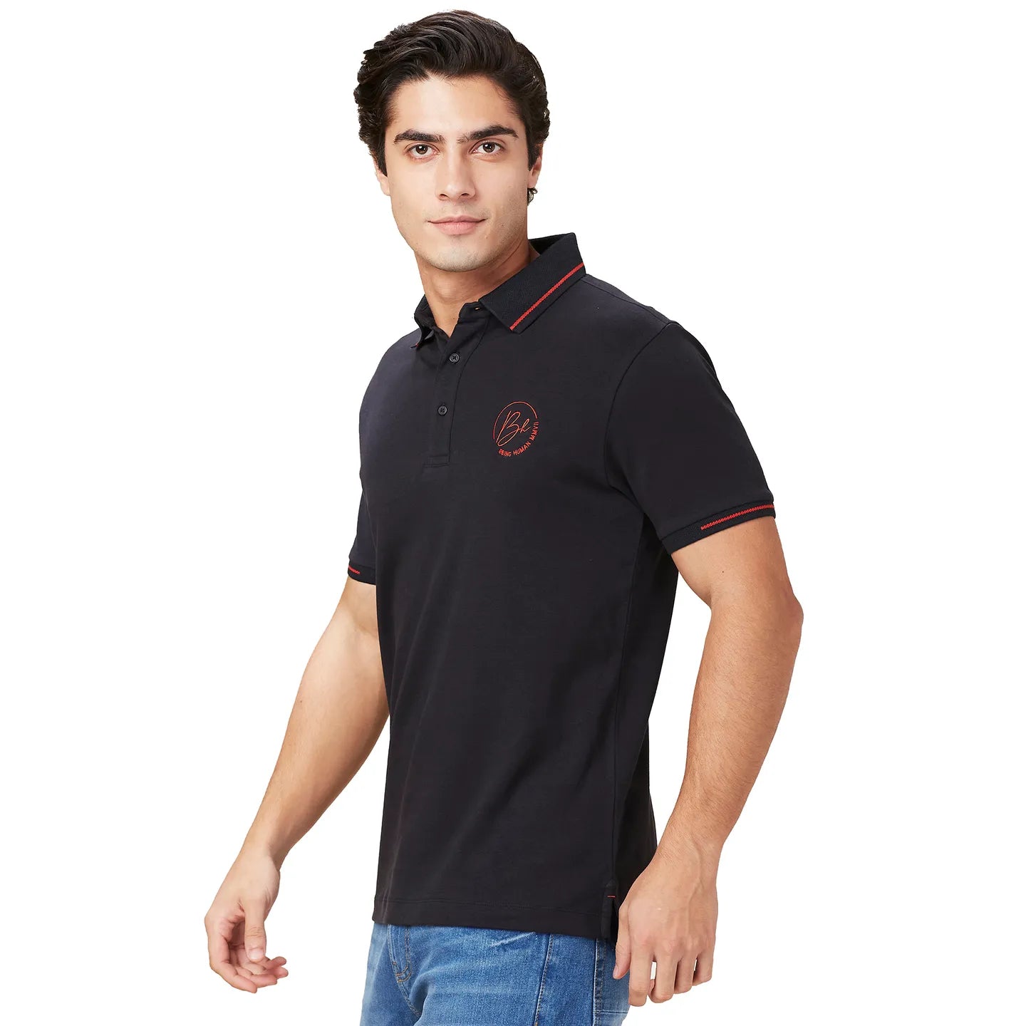 Being Human Clothing-Mens-Top-Polo Neck Black