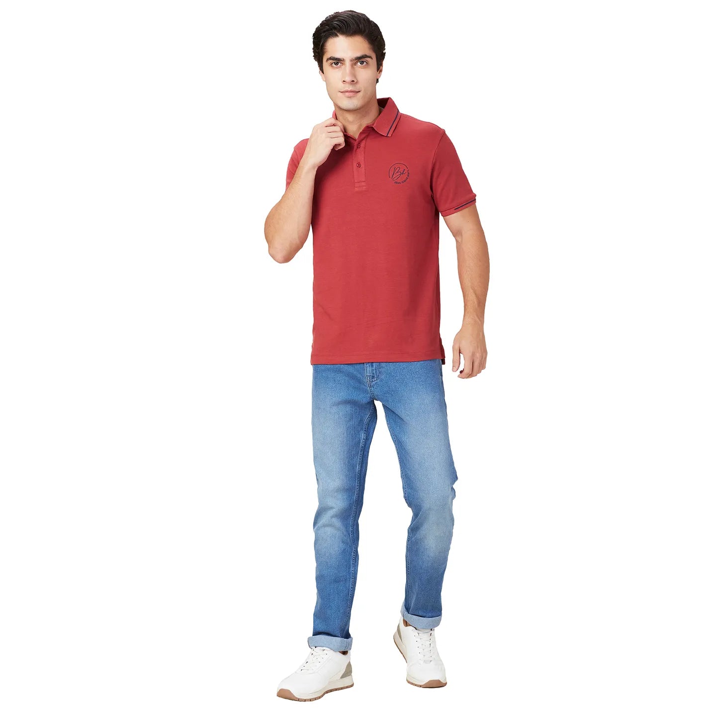 Being Human Clothing-Mens-Top-Polo Neck Maroon