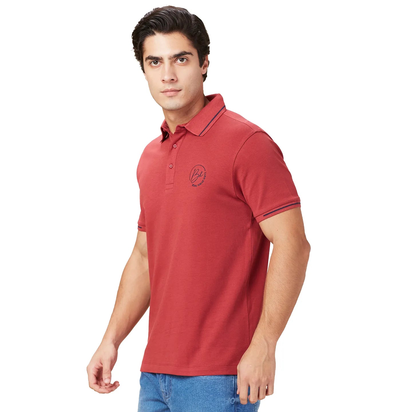 Being Human Clothing-Mens-Top-Polo Neck Maroon