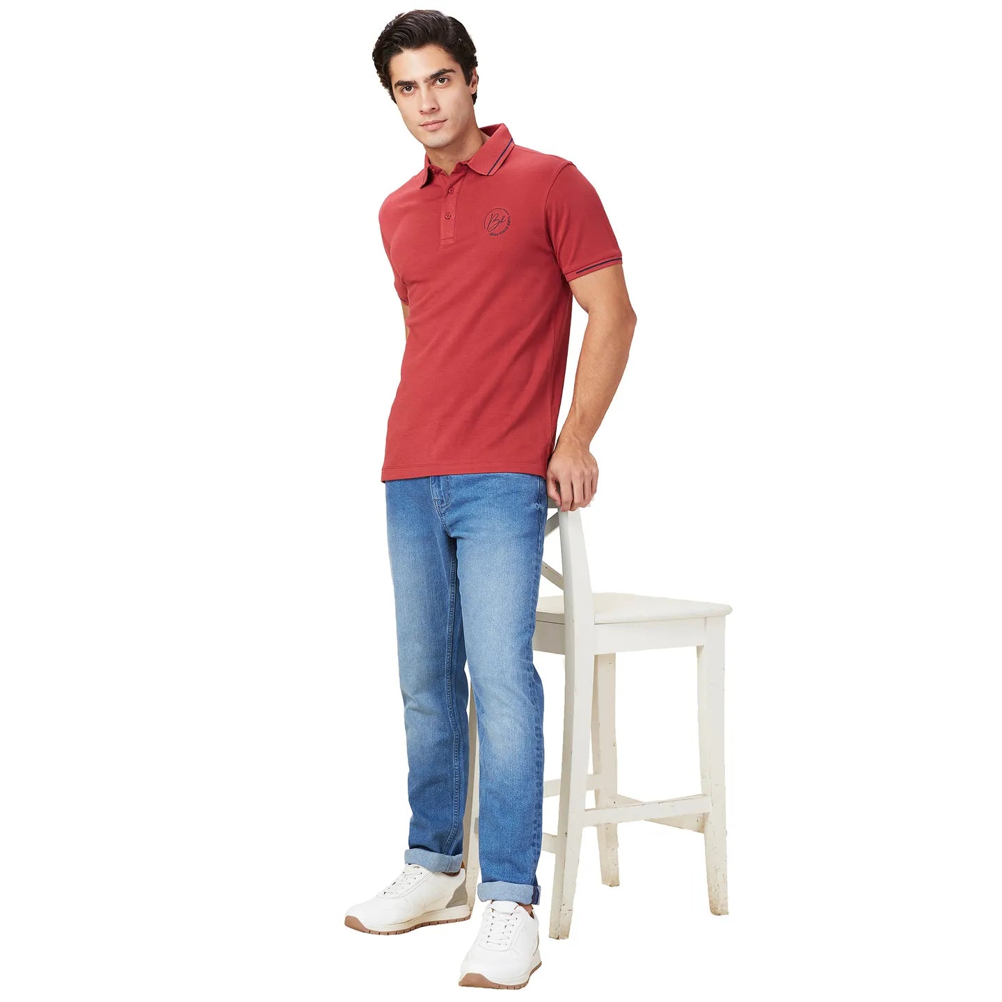 Being Human Clothing-Mens-Top-Polo Neck Maroon