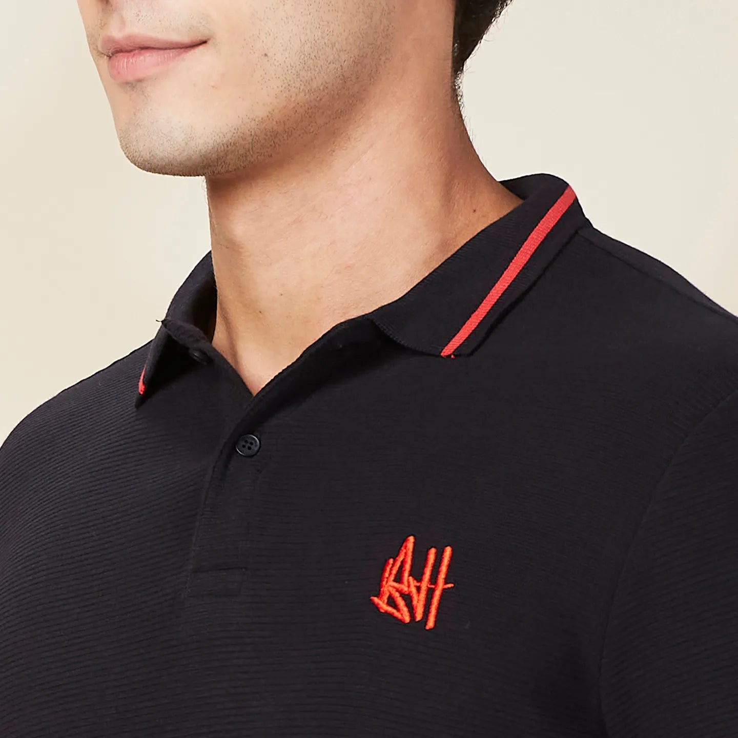 Being Human Clothing-Mens-Top-Polo Neck Black