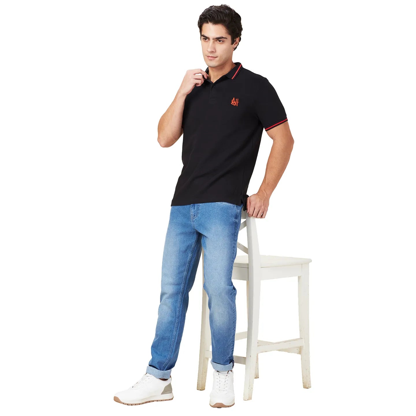 Being Human Clothing-Mens-Top-Polo Neck Black