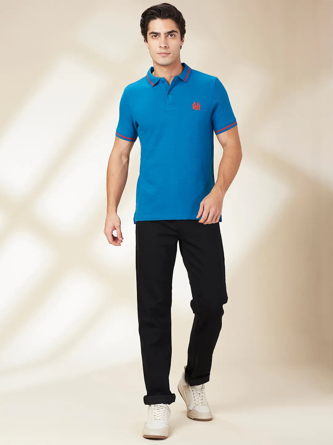 Being Human Clothing-Mens-Top-Polo Neck Dk.Red