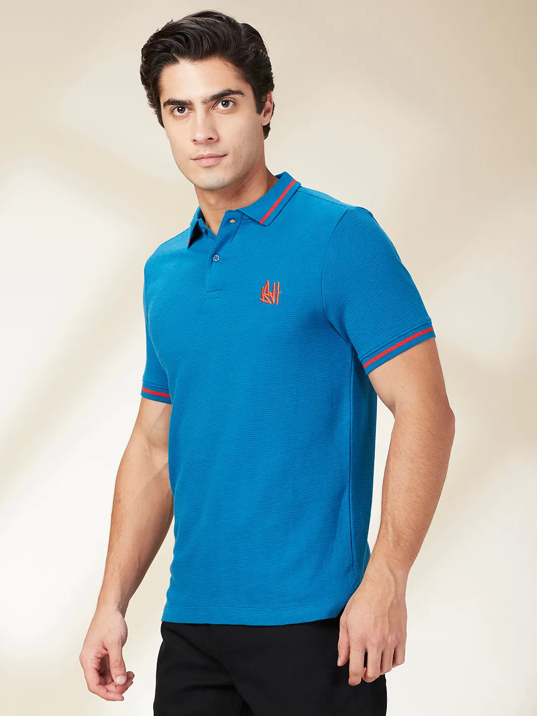 Being Human Clothing-Mens-Top-Polo Neck Dk.Red