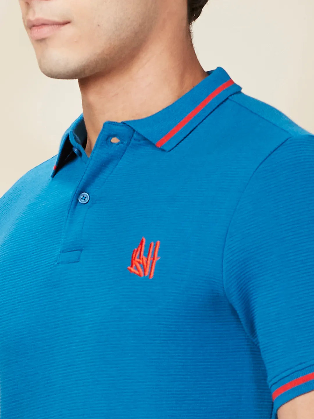 Being Human Clothing-Mens-Top-Polo Neck Dk.Red