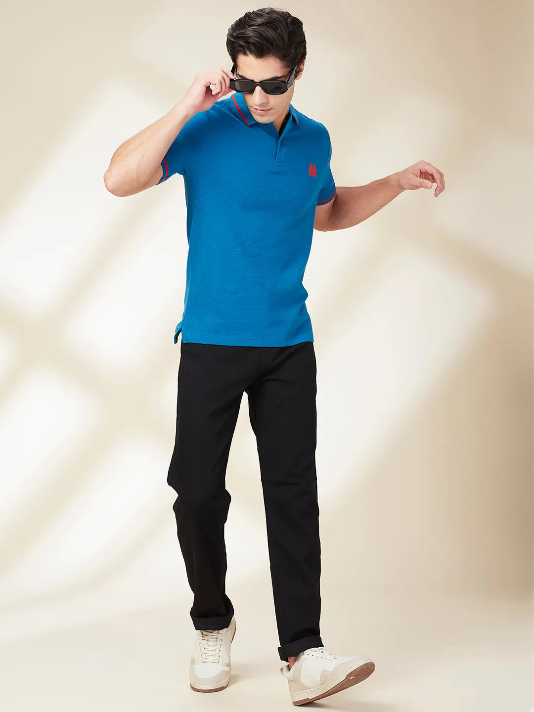 Being Human Clothing-Mens-Top-Polo Neck Dk.Red