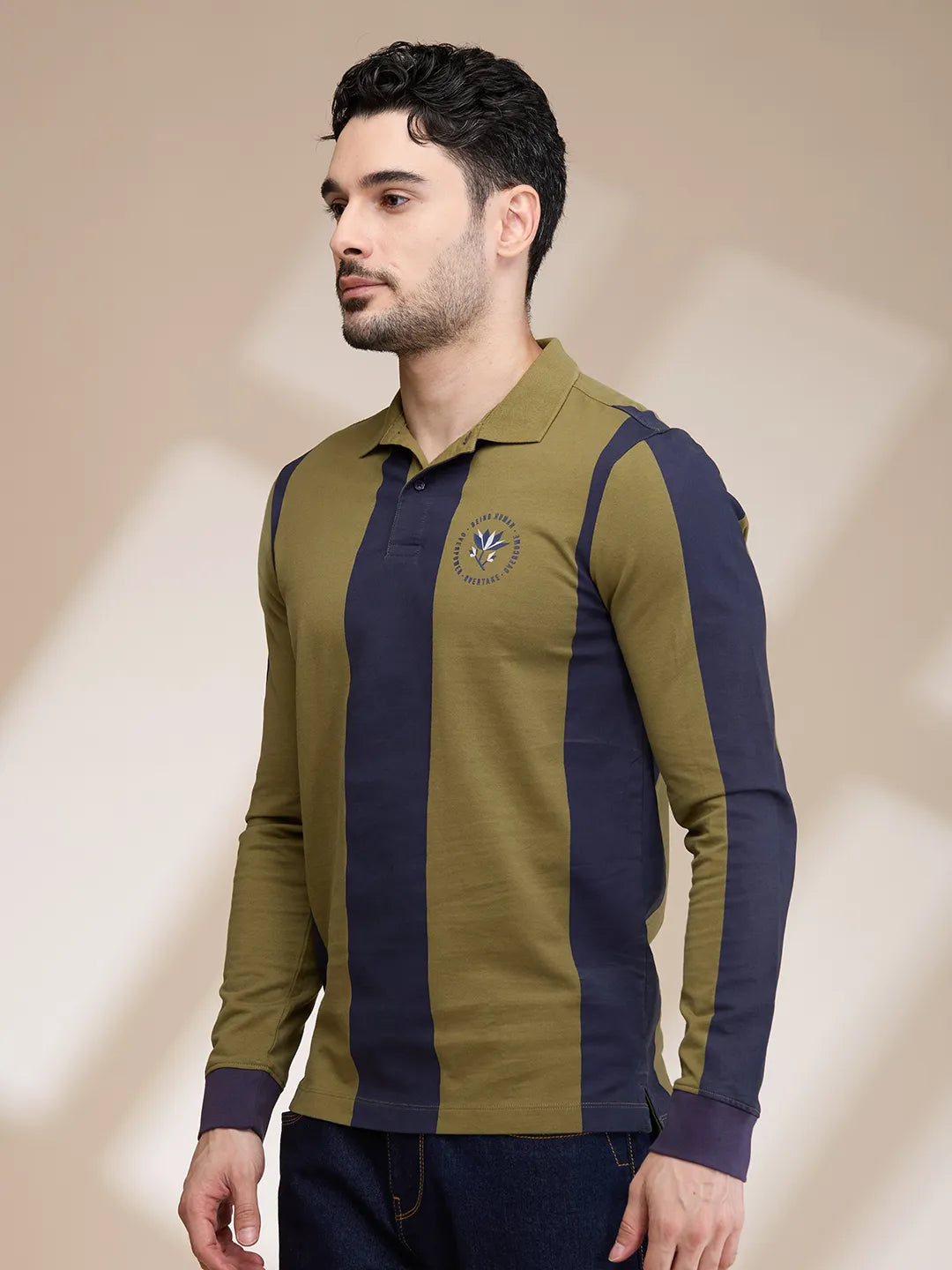 Being Human Clothing Mens-Top Polo Neck Olive
