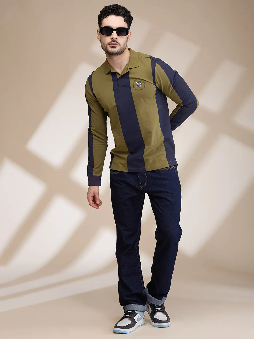 Being Human Clothing Mens-Top Polo Neck Olive