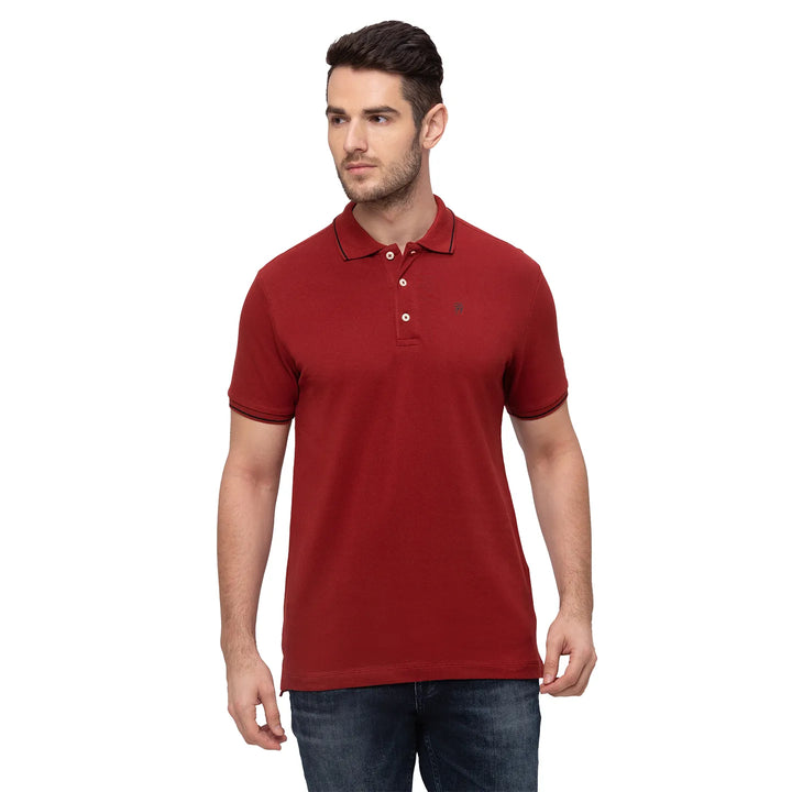 Red Regular Fit Men's Polo T-Shirt