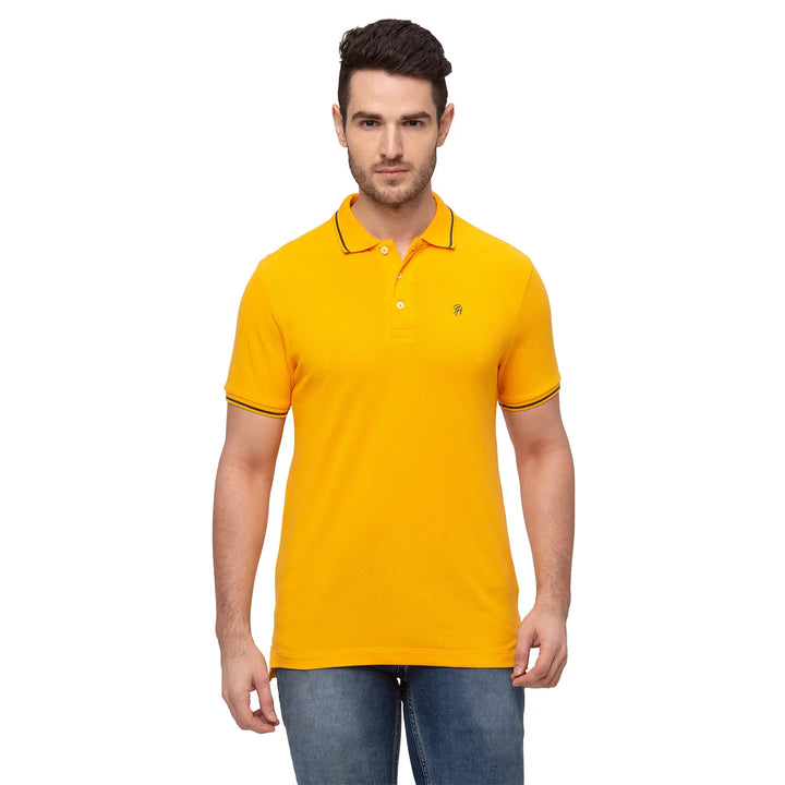 Orange Regular Fit Men's Polo T-Shirt