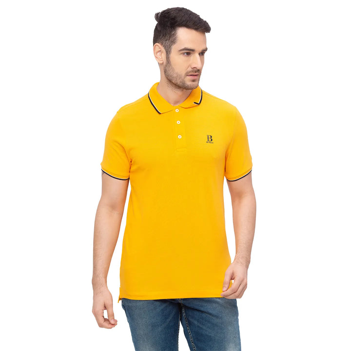 Orange Regular Fit Men's Polo T-Shirt