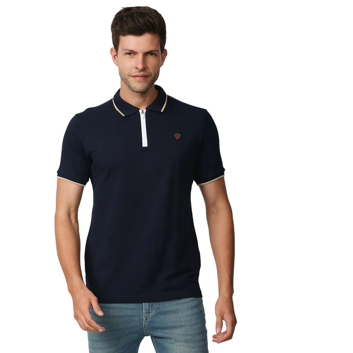 Blue Regular Fit Men's Polo T-Shirt