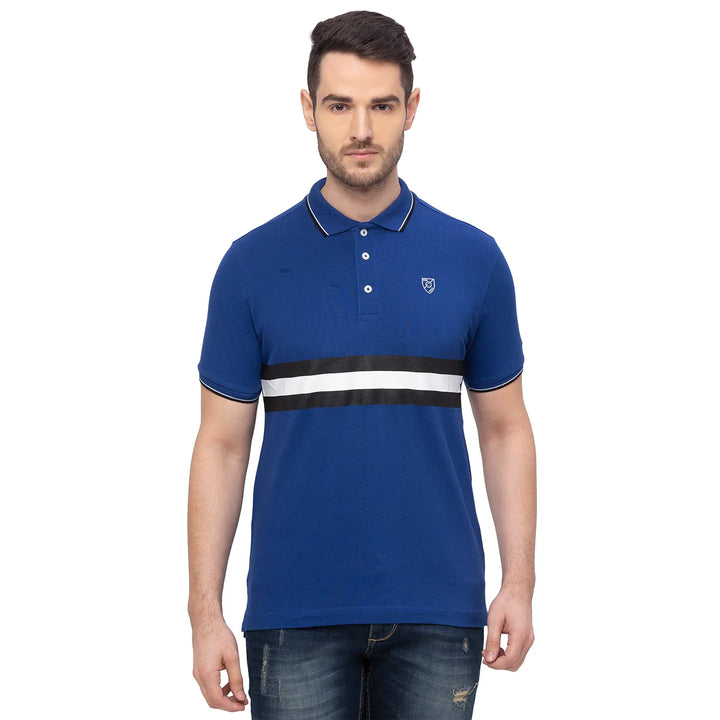 Blue Regular Fit Men's Polo T-Shirt