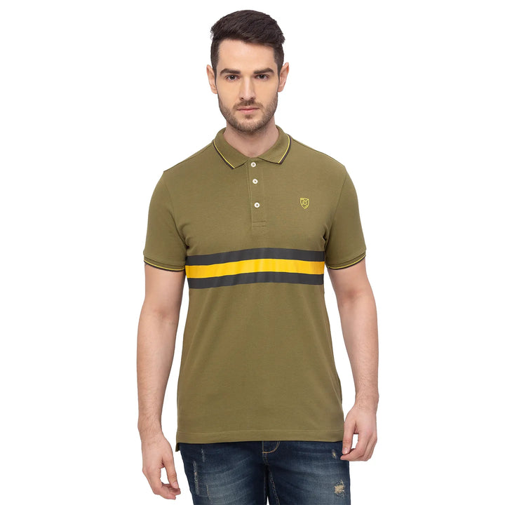 Green Regular Fit Men's Polo T-Shirt