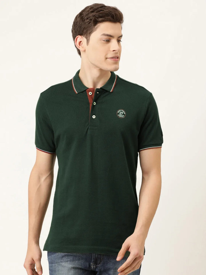 Green Regular Fit Men's Polo T-Shirt