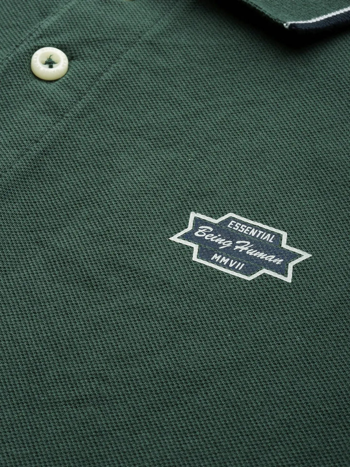 Green Regular Fit Men's Polo T-Shirt
