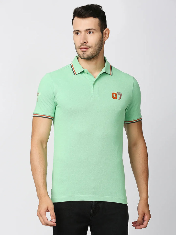 Green Regular Fit Men's Polo T-Shirt