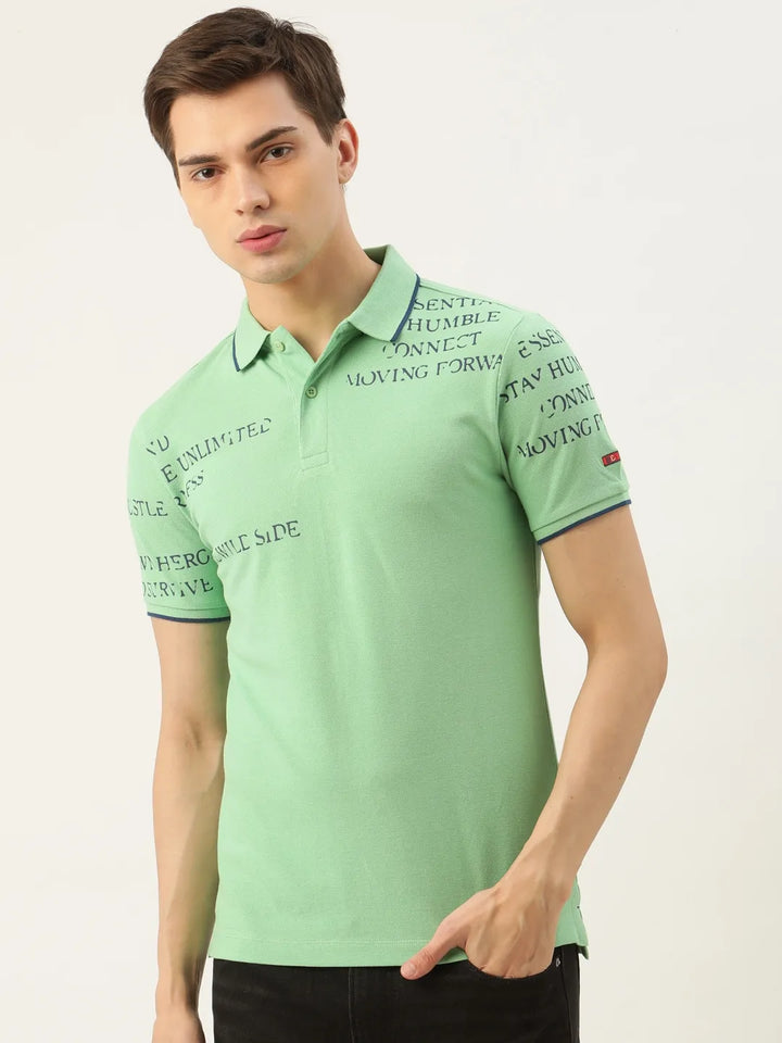 Green Regular Fit Men's Polo T-Shirt