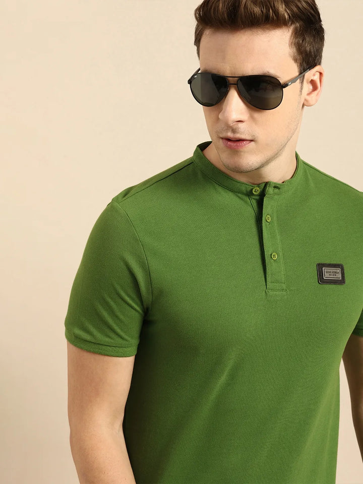 Green Regular Fit Men's Polo T-Shirt