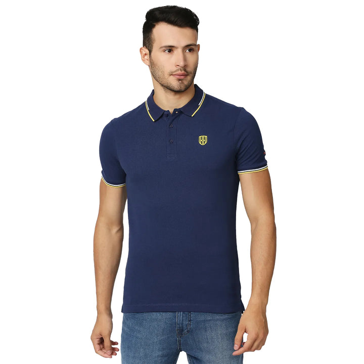 Blue Regular Fit Men's Polo T-Shirt