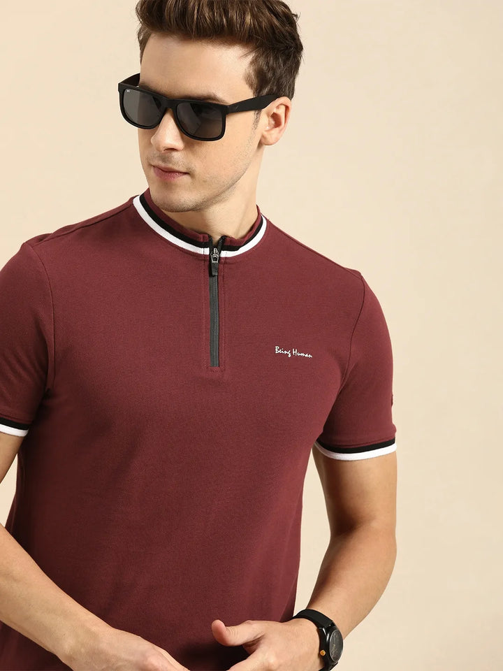 Red Regular Fit Men's Polo T-Shirt