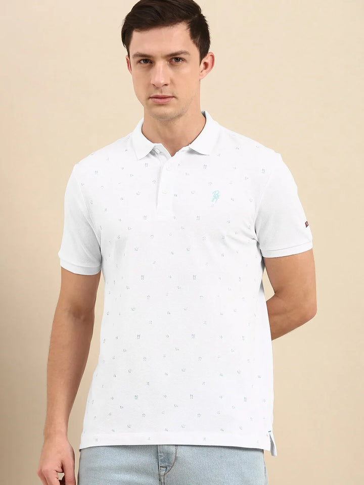 White Regular Fit Men's Polo T-Shirt