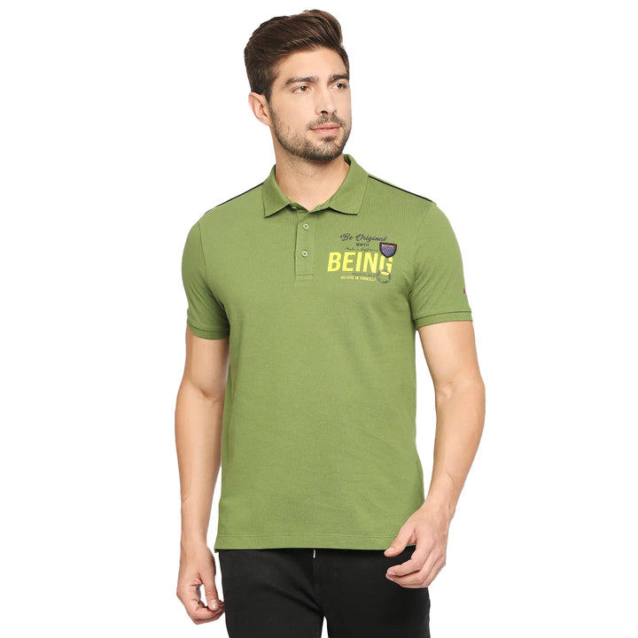 Green Regular Fit Men's Polo T-Shirt