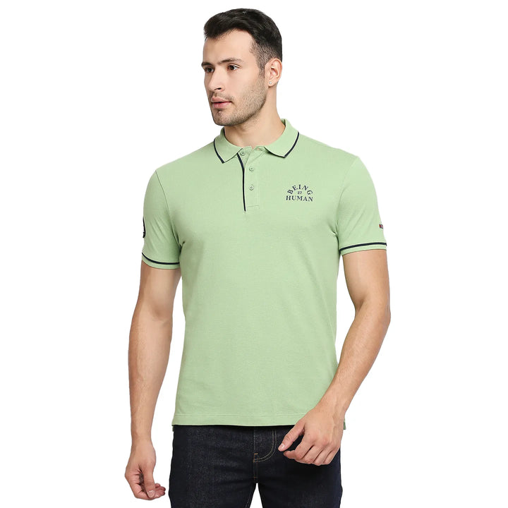 Green Regular Fit Men's Polo T-Shirt