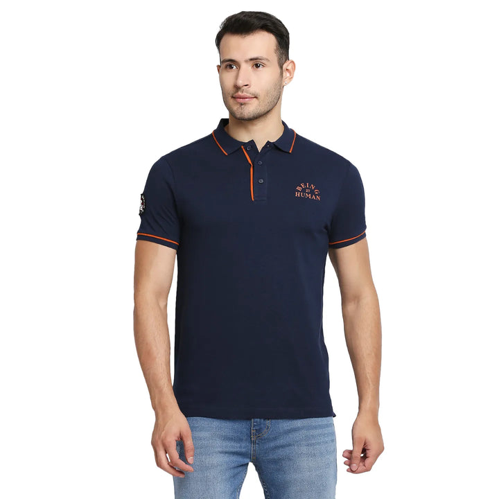 Blue Regular Fit Men's Polo T-Shirt