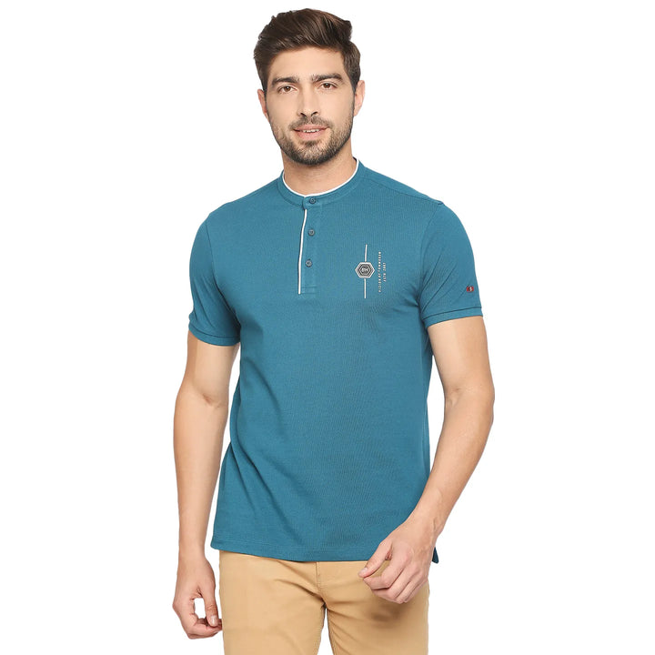 Blue Regular Fit Men's Polo T-Shirt