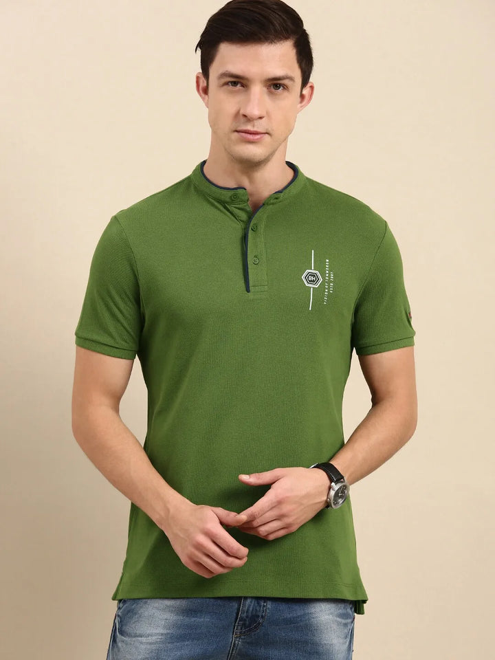 Green Regular Fit Men's Polo T-Shirt