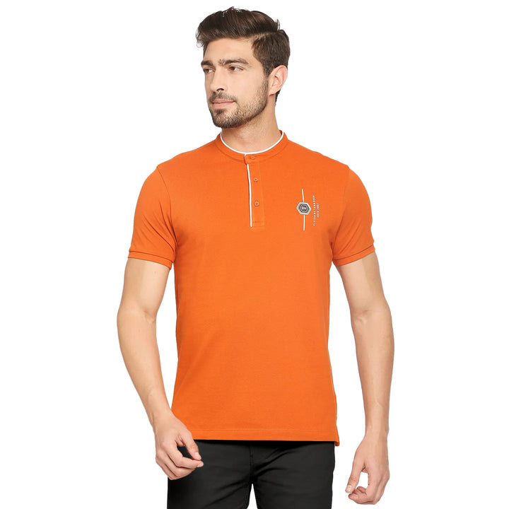 Brown Regular Fit Men's Polo T-Shirt