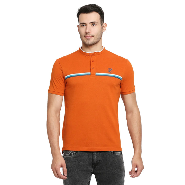 Brown Regular Fit Men's Polo T-Shirt