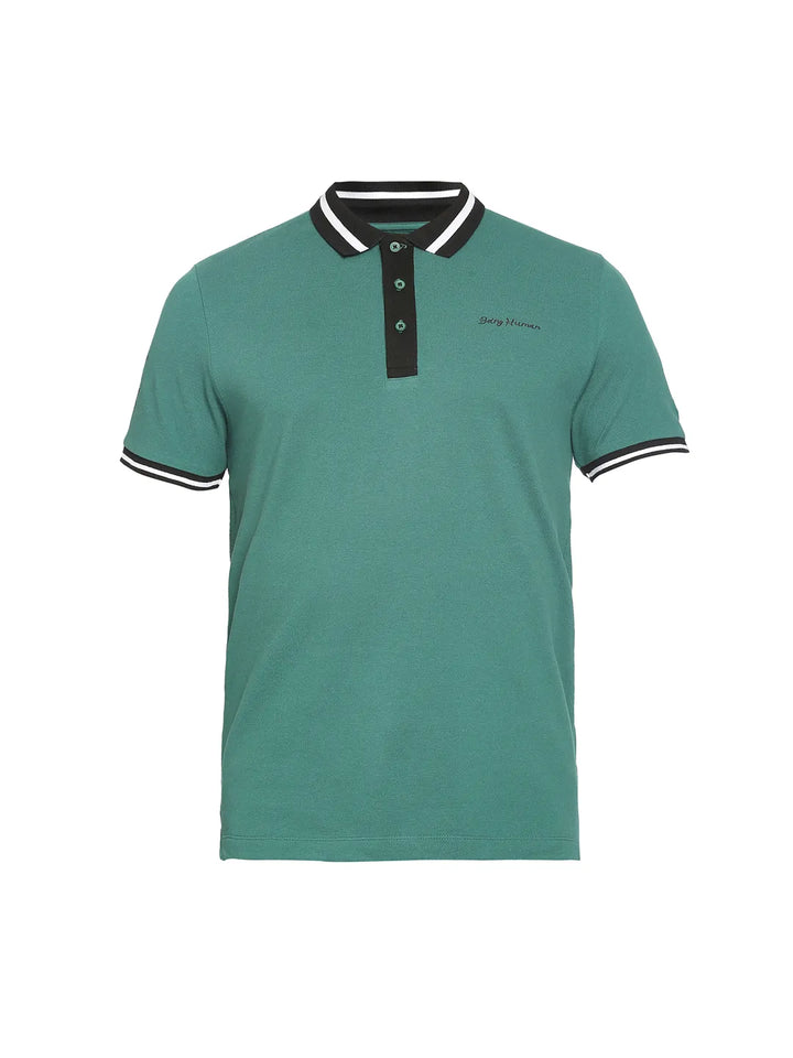 Green Regular Fit Men's Polo T-Shirt