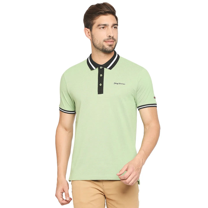 Green Regular Fit Men's Polo T-Shirt