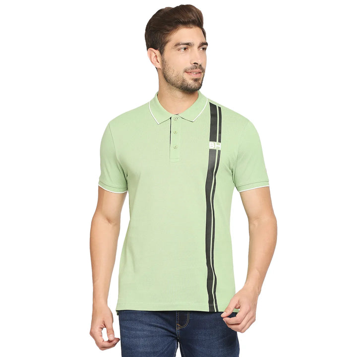 Green Regular Fit Men's Polo T-Shirt